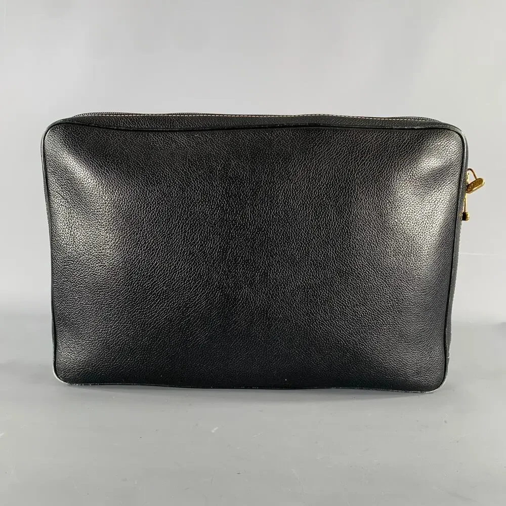 DUNHILL Black Gold Crackled Leather Bags